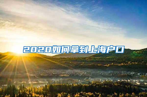 2020如何拿到上海户口