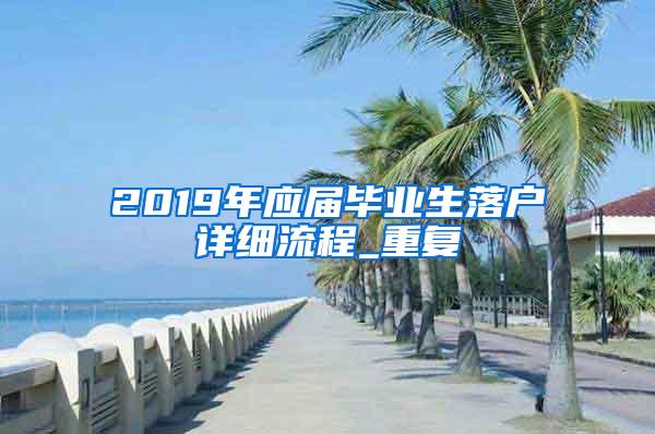 2019年应届毕业生落户详细流程_重复