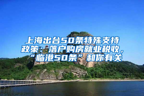 上海出台50条特殊支持政策：落户购房就业税收，“临港50条”和你有关→