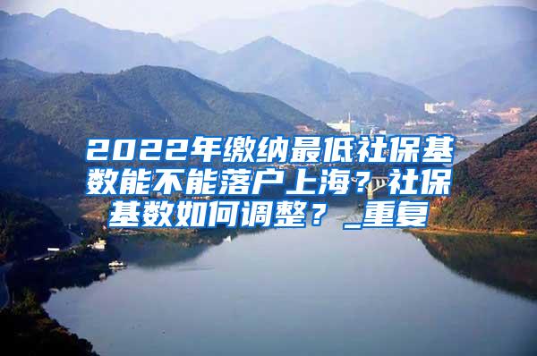 2022年缴纳最低社保基数能不能落户上海？社保基数如何调整？_重复