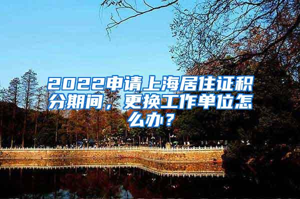 2022申请上海居住证积分期间，更换工作单位怎么办？