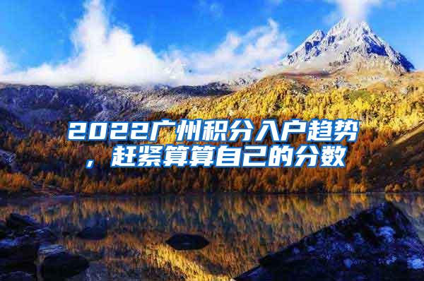 2022广州积分入户趋势，赶紧算算自己的分数