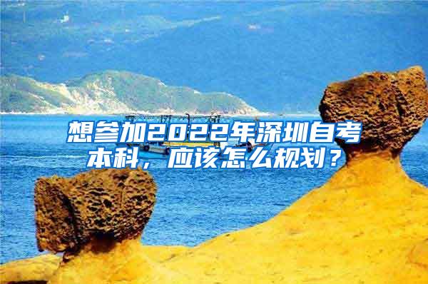 想参加2022年深圳自考本科，应该怎么规划？