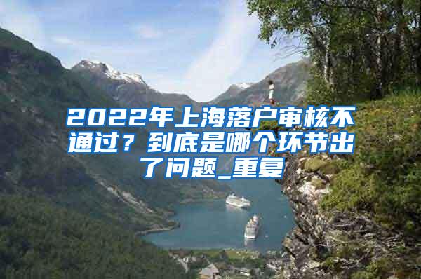 2022年上海落户审核不通过？到底是哪个环节出了问题_重复