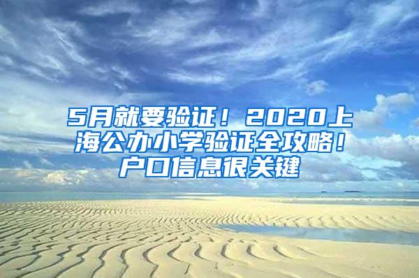 5月就要验证！2020上海公办小学验证全攻略！户口信息很关键