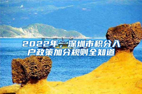 2022年，深圳市积分入户政策加分规则全知道