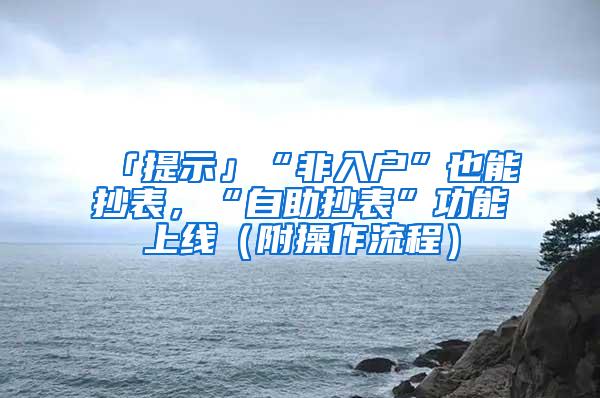 「提示」“非入户”也能抄表，“自助抄表”功能上线（附操作流程）