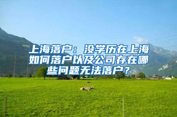 上海落户：没学历在上海如何落户以及公司存在哪些问题无法落户？