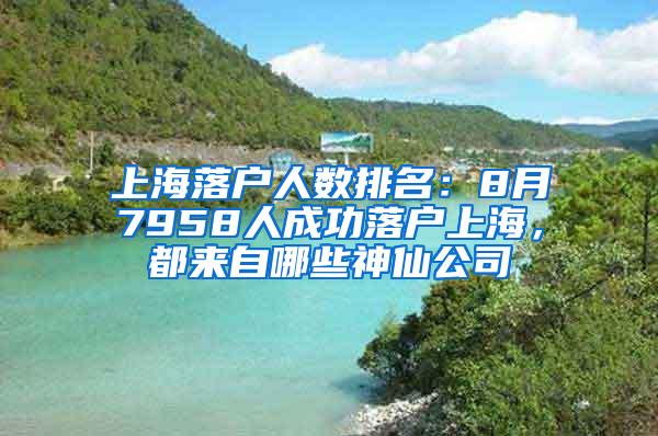 上海落户人数排名：8月7958人成功落户上海，都来自哪些神仙公司