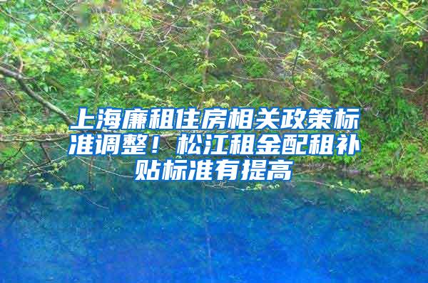 上海廉租住房相关政策标准调整！松江租金配租补贴标准有提高