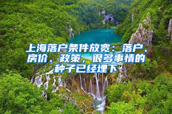 上海落户条件放宽：落户、房价、政策，很多事情的种子已经埋下