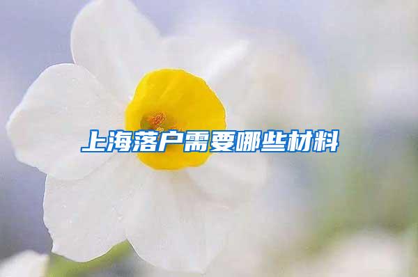 上海落户需要哪些材料