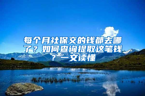 每个月社保交的钱都去哪了？如何查询提取这笔钱？一文读懂