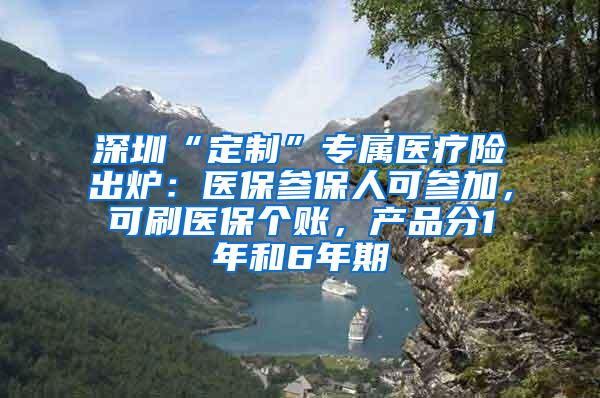 深圳“定制”专属医疗险出炉：医保参保人可参加，可刷医保个账，产品分1年和6年期