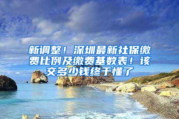 新调整！深圳最新社保缴费比例及缴费基数表！该交多少钱终于懂了