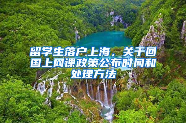 留学生落户上海，关于回国上网课政策公布时间和处理方法