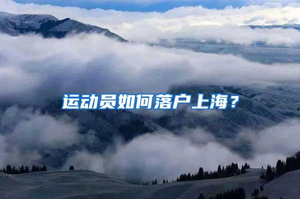 运动员如何落户上海？