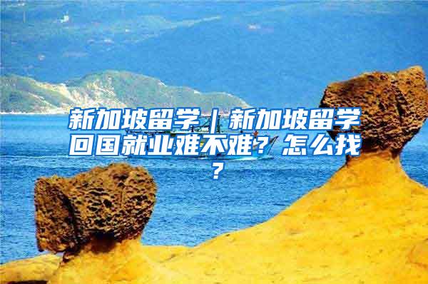 新加坡留学｜新加坡留学回国就业难不难？怎么找？