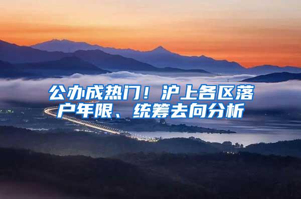 公办成热门！沪上各区落户年限、统筹去向分析