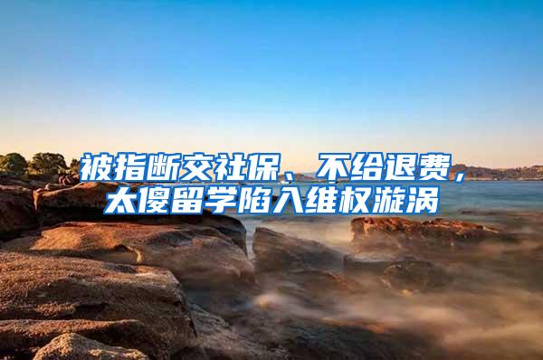 被指断交社保、不给退费，太傻留学陷入维权漩涡