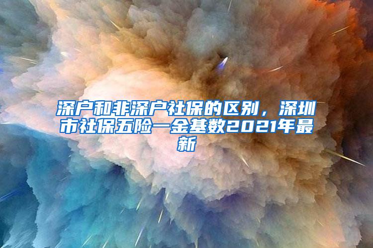 深户和非深户社保的区别，深圳市社保五险一金基数2021年最新