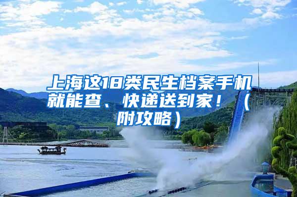 上海这18类民生档案手机就能查、快递送到家！（附攻略）