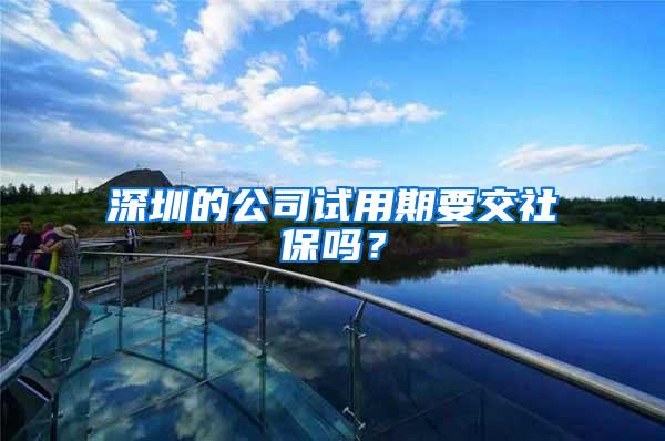 深圳的公司试用期要交社保吗？