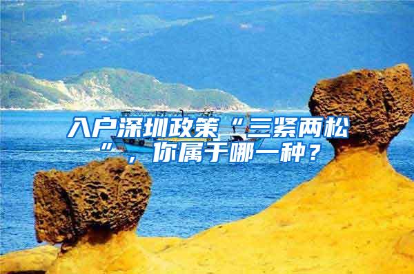 入户深圳政策“三紧两松”，你属于哪一种？