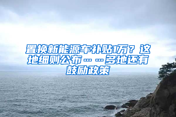 置换新能源车补贴1万？这地细则公布……多地还有鼓励政策