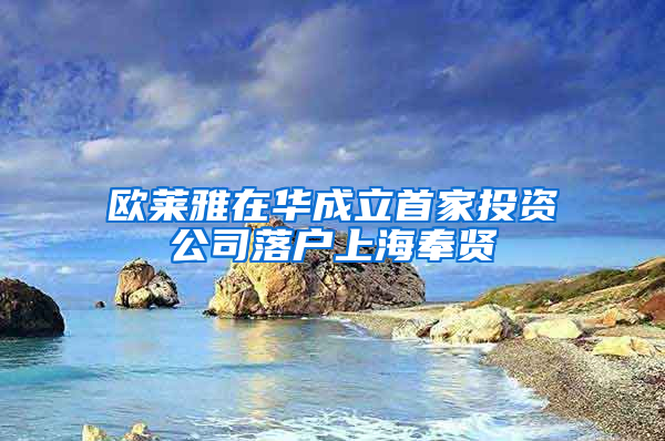 欧莱雅在华成立首家投资公司落户上海奉贤