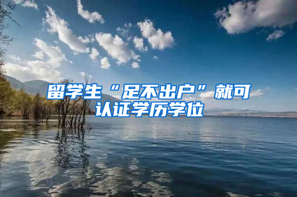 留学生“足不出户”就可认证学历学位