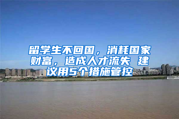 留学生不回国，消耗国家财富，造成人才流失 建议用5个措施管控