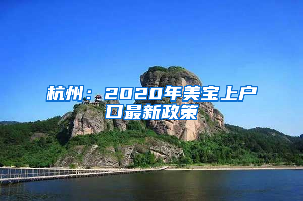 杭州：2020年美宝上户口最新政策