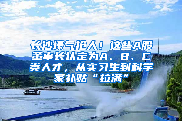 长沙壕气抢人！这些A股董事长认定为A、B、C类人才，从实习生到科学家补贴“拉满”