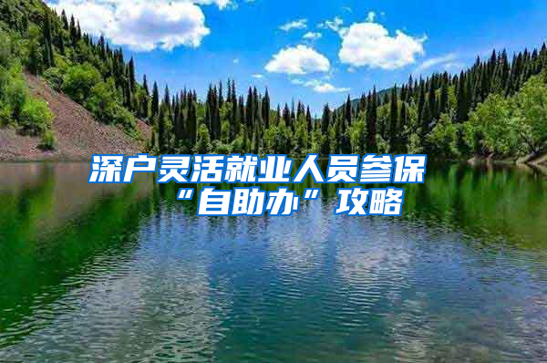 深户灵活就业人员参保“自助办”攻略