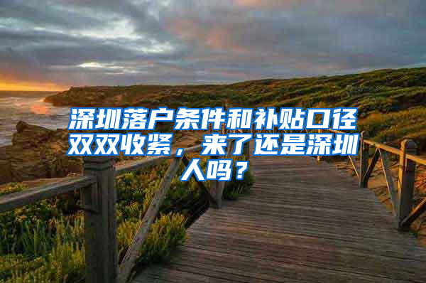 深圳落户条件和补贴口径双双收紧，来了还是深圳人吗？