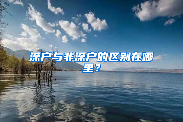 深户与非深户的区别在哪里？