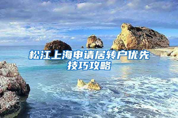 松江上海申请居转户优先技巧攻略