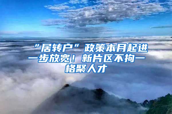 “居转户”政策本月起进一步放宽！新片区不拘一格聚人才