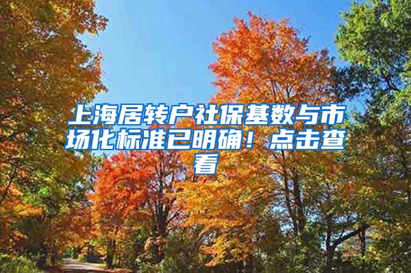 上海居转户社保基数与市场化标准已明确！点击查看