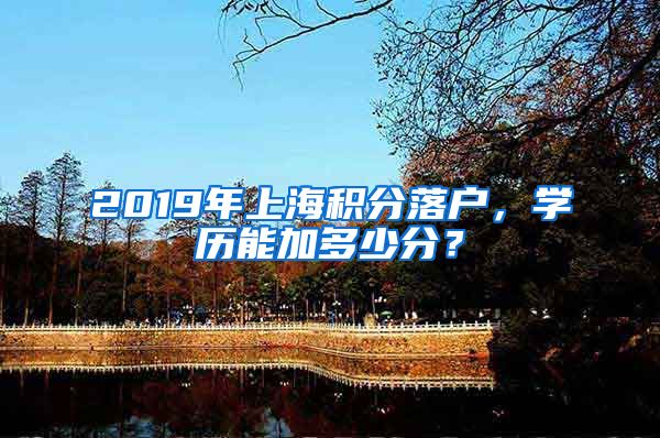 2019年上海积分落户，学历能加多少分？