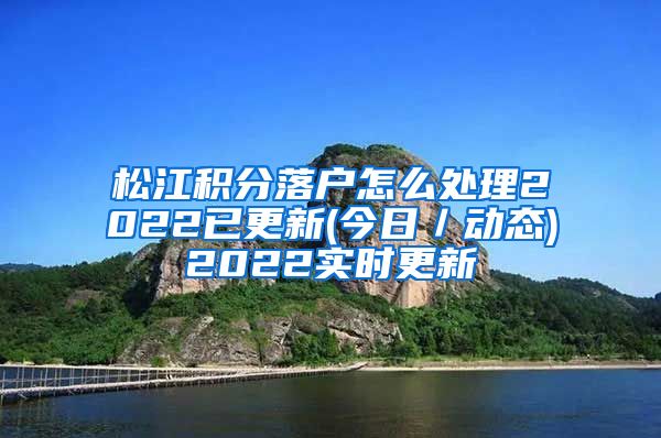 松江积分落户怎么处理2022已更新(今日／动态)2022实时更新