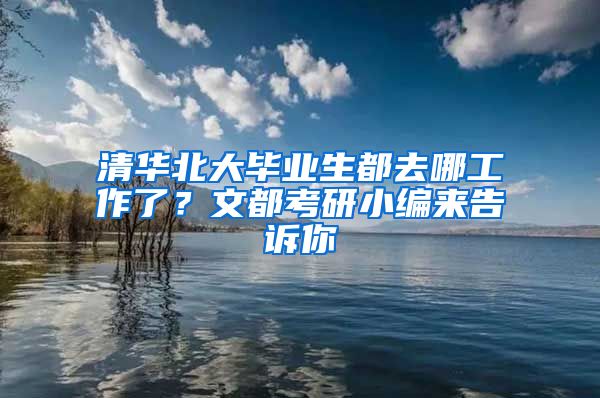 清华北大毕业生都去哪工作了？文都考研小编来告诉你