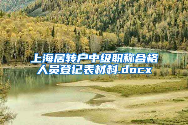 上海居转户中级职称合格人员登记表材料.docx