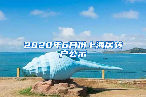 2020年6月份上海居转户公示