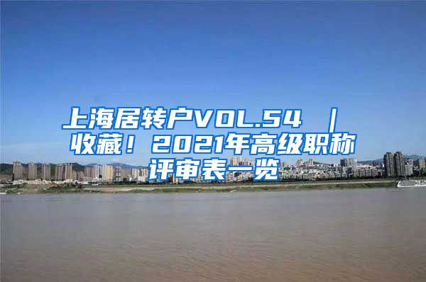 上海居转户VOL.54 ｜ 收藏！2021年高级职称评审表一览