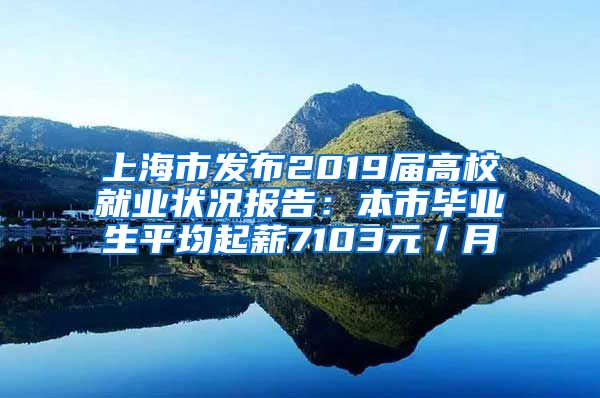 上海市发布2019届高校就业状况报告：本市毕业生平均起薪7103元／月