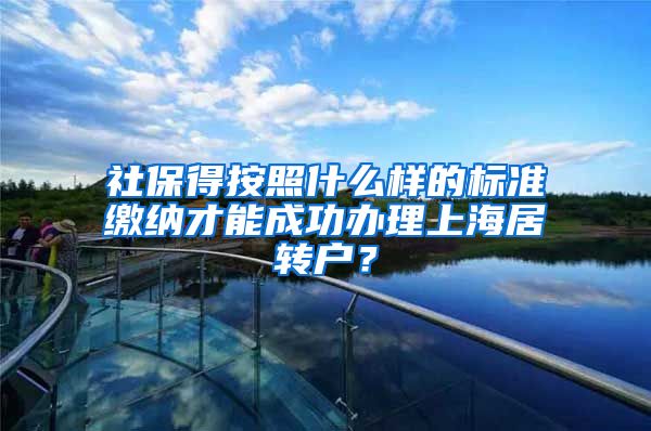 社保得按照什么样的标准缴纳才能成功办理上海居转户？