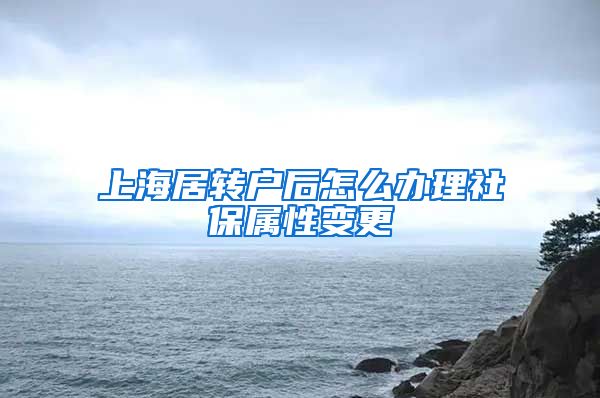 上海居转户后怎么办理社保属性变更