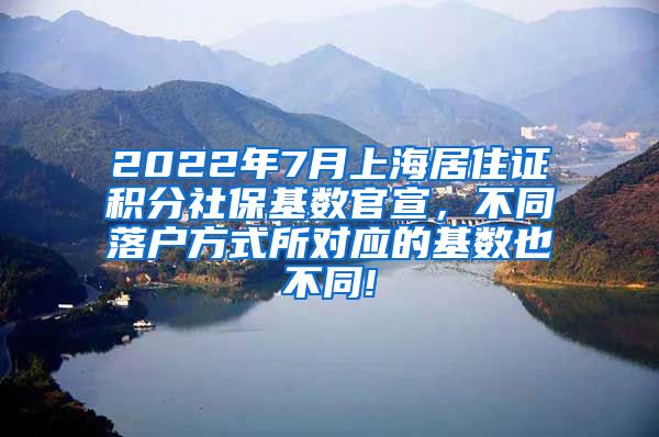 2022年7月上海居住证积分社保基数官宣，不同落户方式所对应的基数也不同!